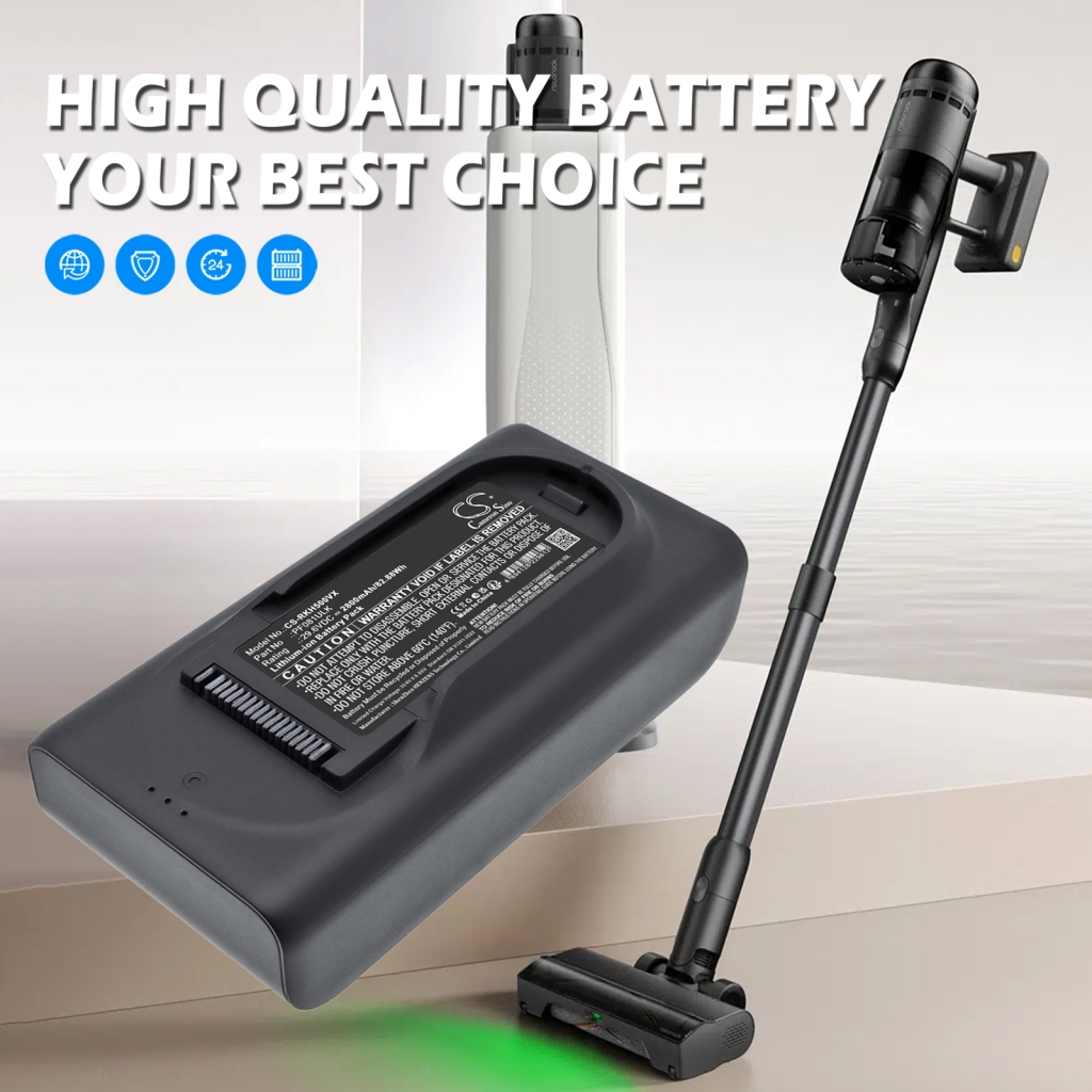 Cameron Sino CS-RKH500VX 21,6V 2500mAh 54Wh baterie Li-ion pentru aspirator fără fir, vedere de sus