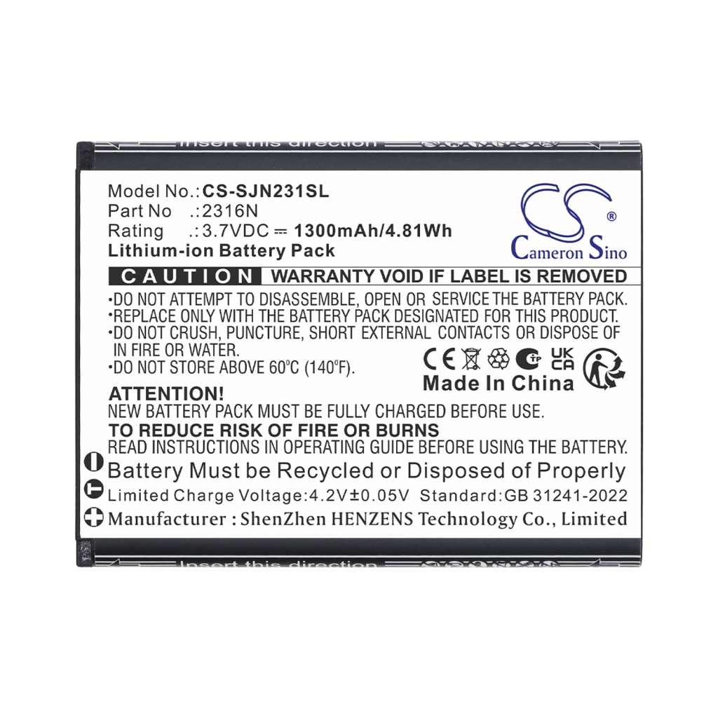 Baterii compatibil cu SPC Jasper 2 4G 2316N 2327N CS-SJN231SL