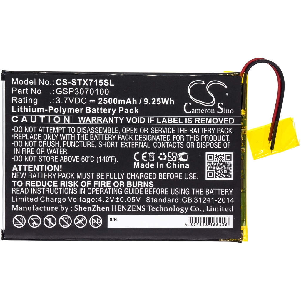 Înlocuire compatibilă pentru bateria Smartab GSP3070100
