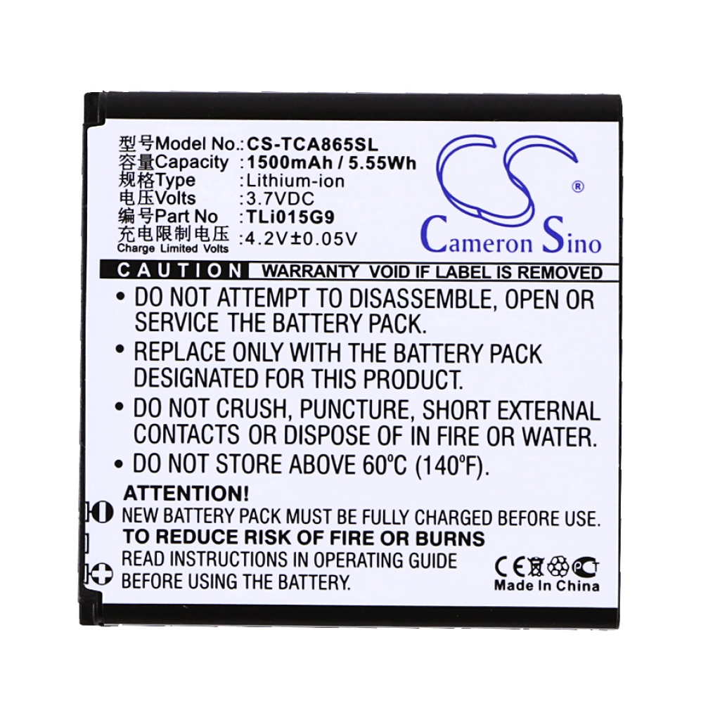 Baterie telefon mobil TCL A865 (CS-TCA865SL)