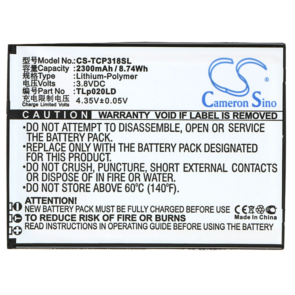 Baterie telefon mobil TCL P318L (CS-TCP318SL)