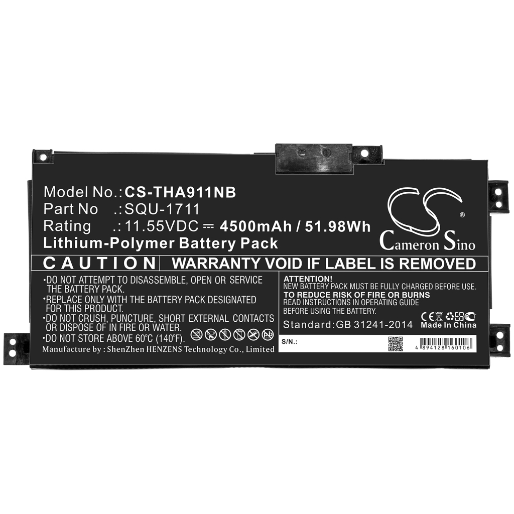 Înlocuire compatibilă pentru bateria Thunderobot SQU-1711