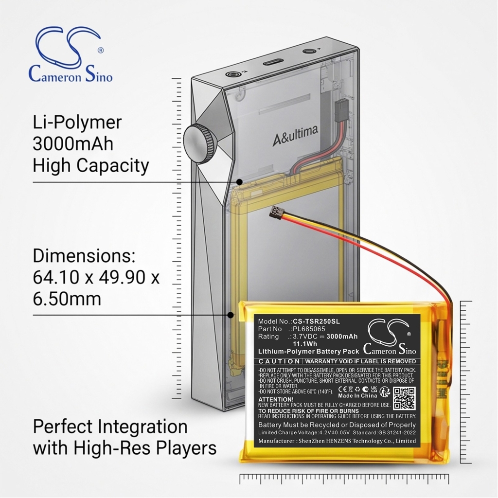 Baterie compatibil cu Astell&kern CS-TSR250SL