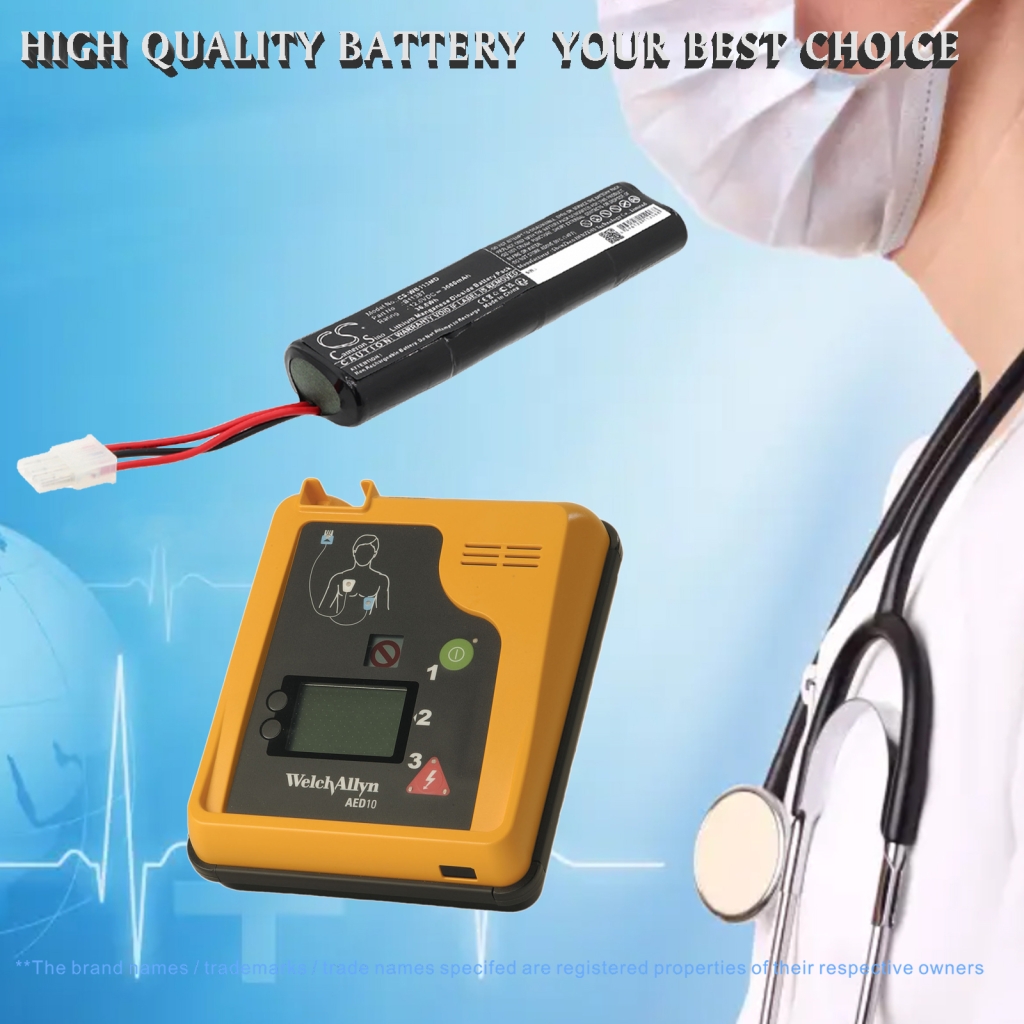 Baterie compatibil cu Welch-Allyn Mrl Grason stadler Schiller america Medical research CS-WB113MD