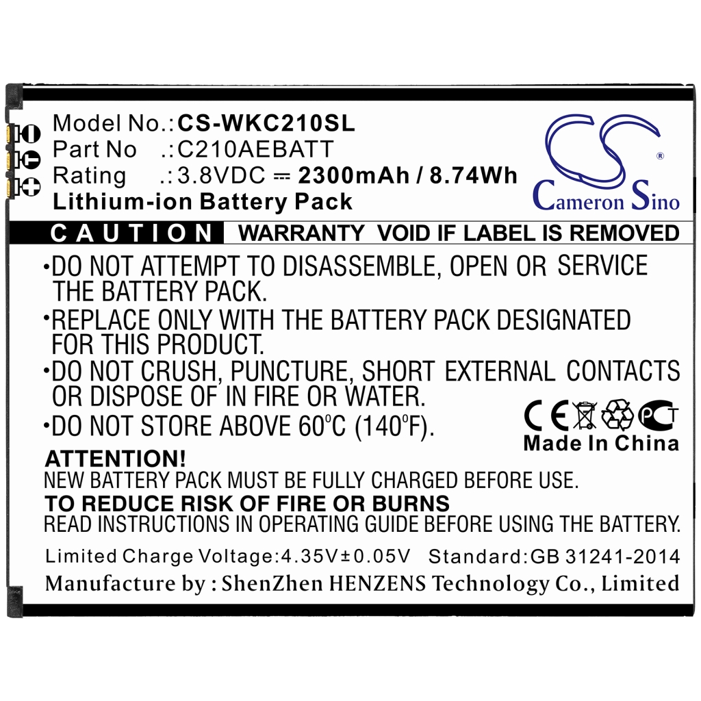 Înlocuire compatibilă pentru bateria Wiko C210AEBATT