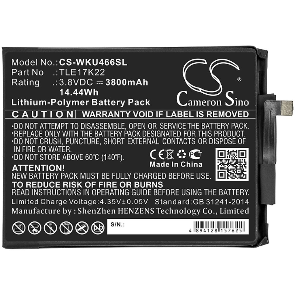 Înlocuire compatibilă pentru bateria Wiko TLE17K22