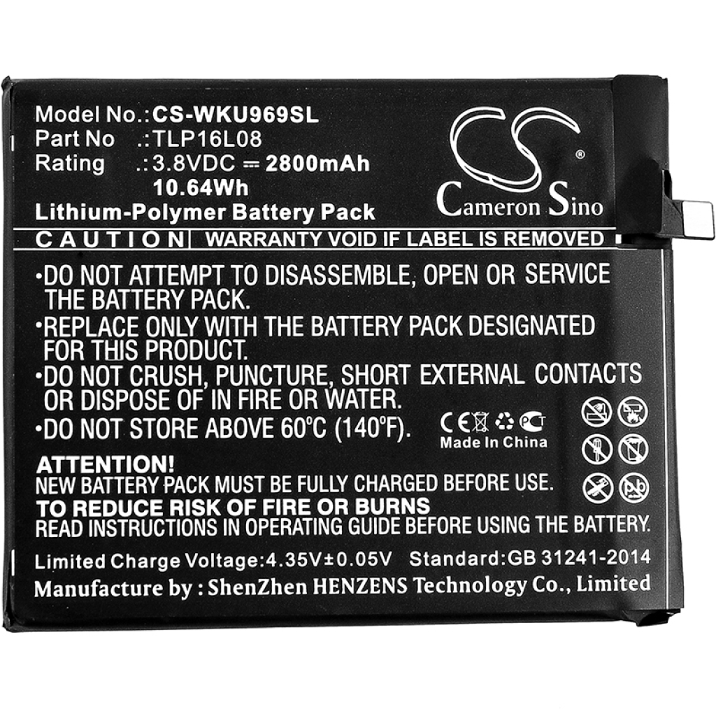 Înlocuire compatibilă pentru bateria Wiko TLP16L08
