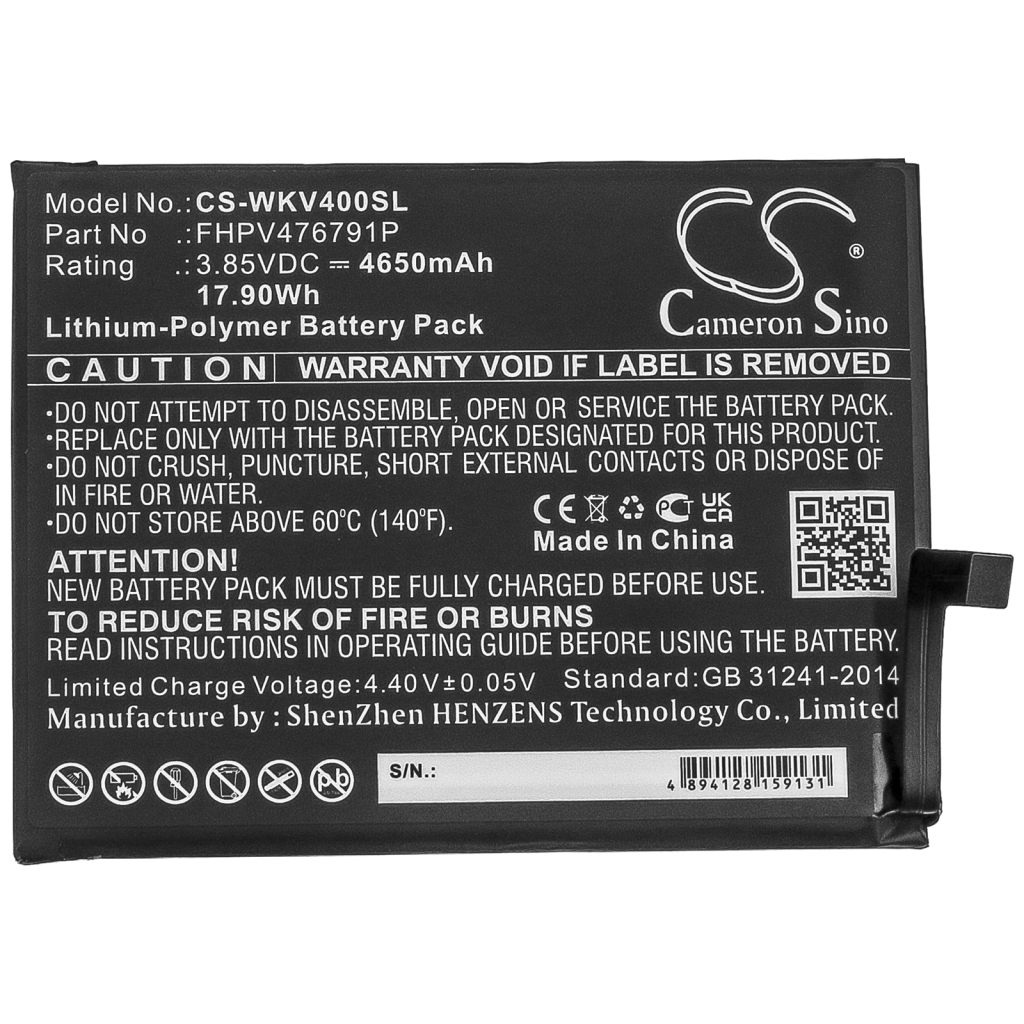 Înlocuire compatibilă pentru bateria Wiko FHPV476791P