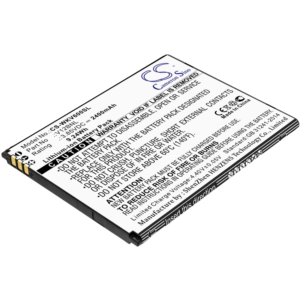 Înlocuire compatibilă pentru bateria Wiko V12BNL,W-V600