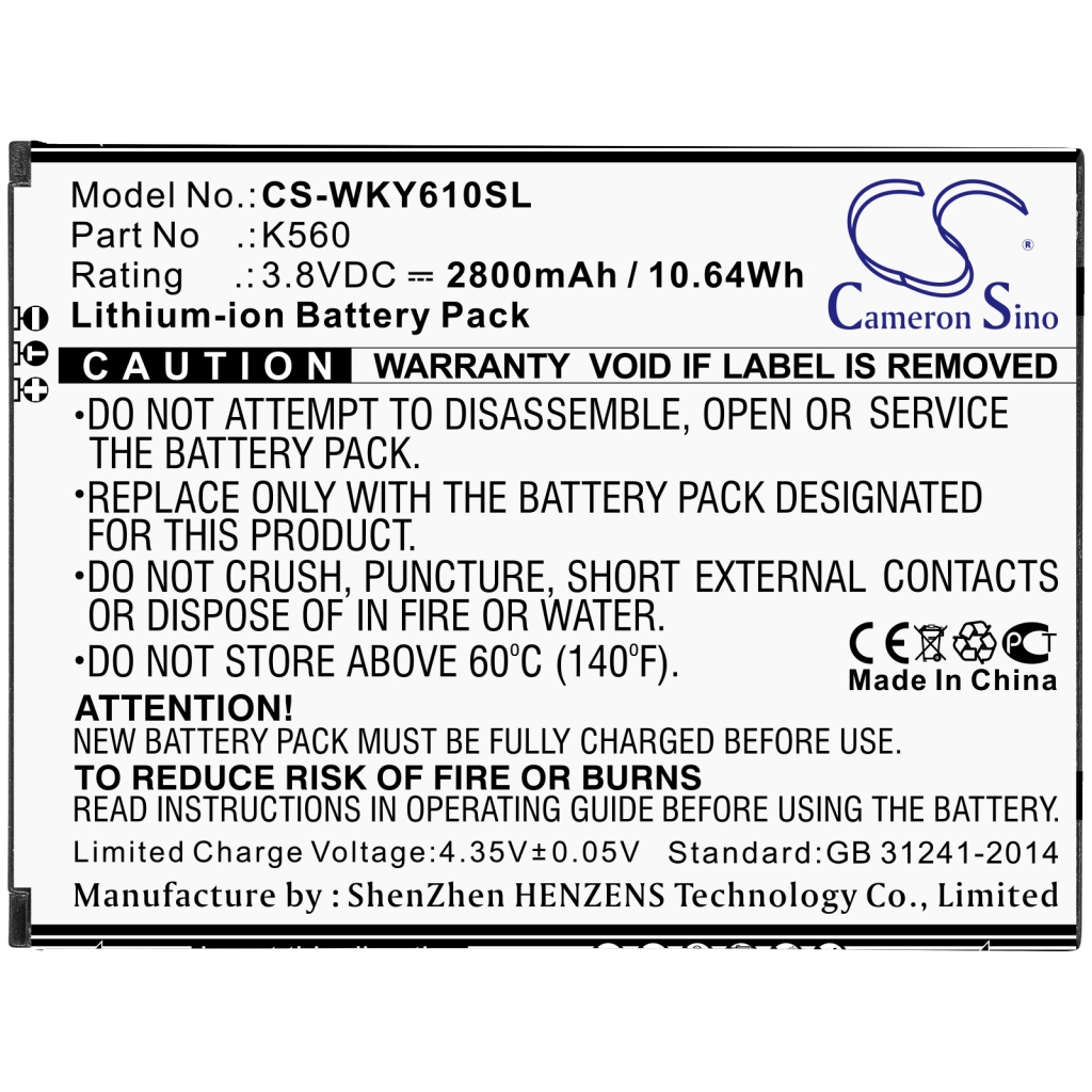 Baterie telefon mobil Wiko Y62 Plus (CS-WKY610SL)