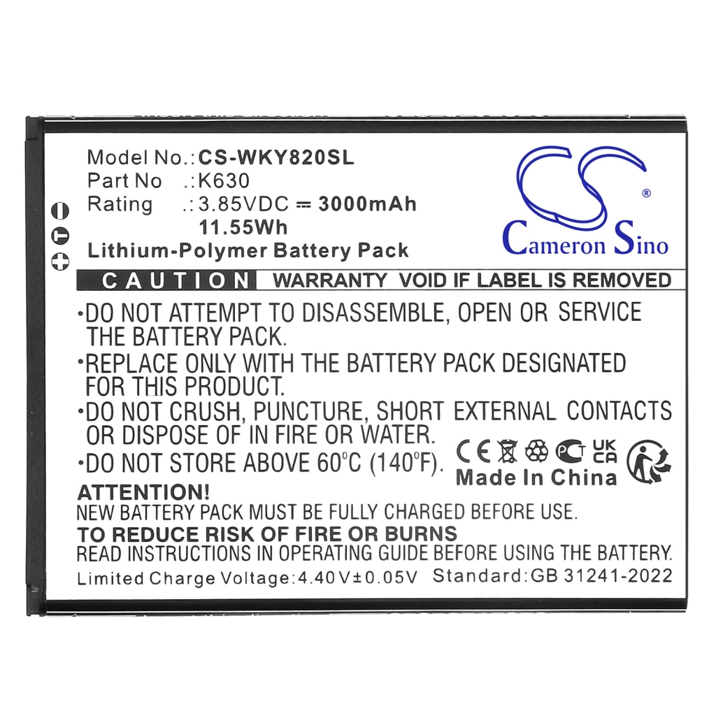 Mobile Phone Battery Wiko CS-WKY820SL