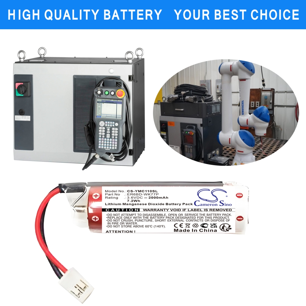 Înlocuire compatibilă pentru bateria Yaskawa ER6BD-WK77P,ER6BDWK77P