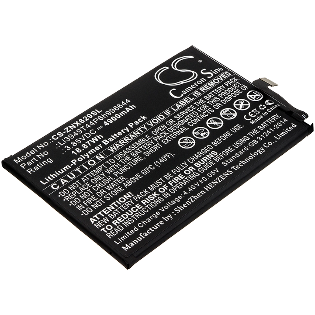 Compatible battery replacement for ZTE LI3949T44P6H996644