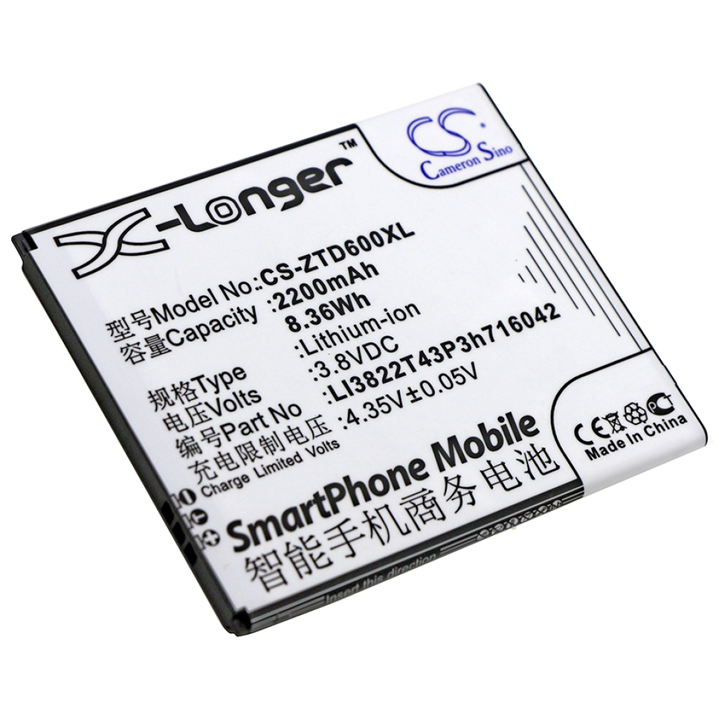 Înlocuire compatibilă pentru bateria ZTE LI3822T43P3H716042