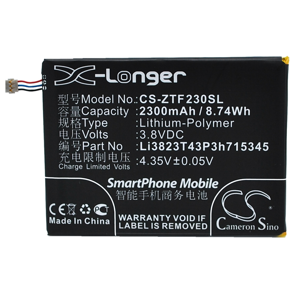 Înlocuire compatibilă pentru bateria ZTE LI3820T43P3H715345,LI3823T43P3H715345