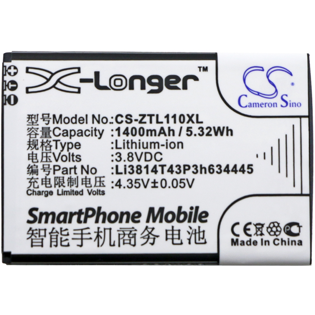 Înlocuire compatibilă pentru bateria ZTE LI3814T43P3H634445