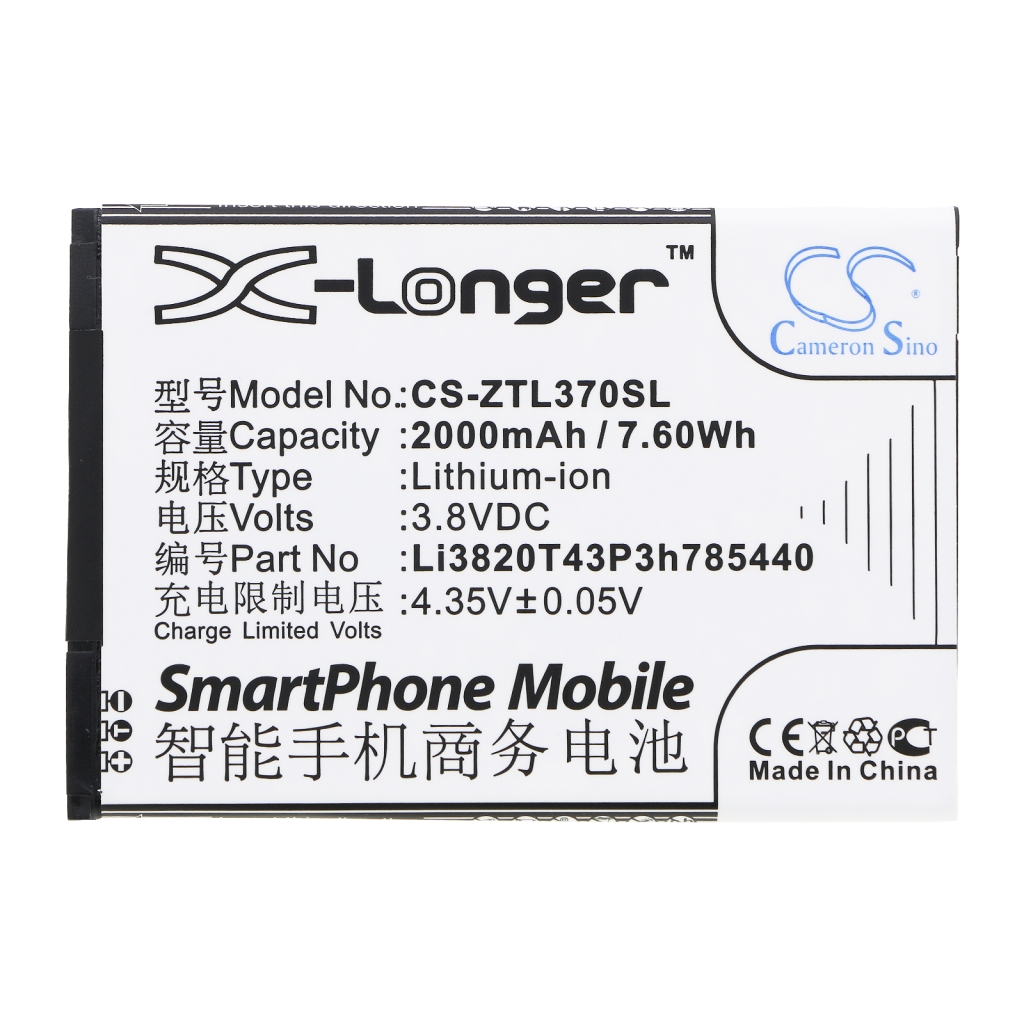 Înlocuire compatibilă pentru bateria ZTE LI3820T43P3H785440