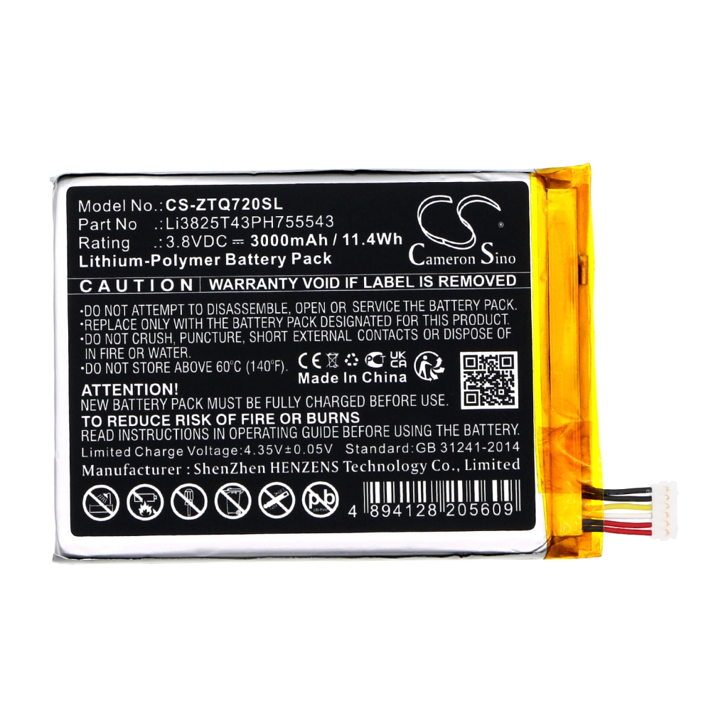 Înlocuire compatibilă pentru bateria ZTE LI3825T43PH755543