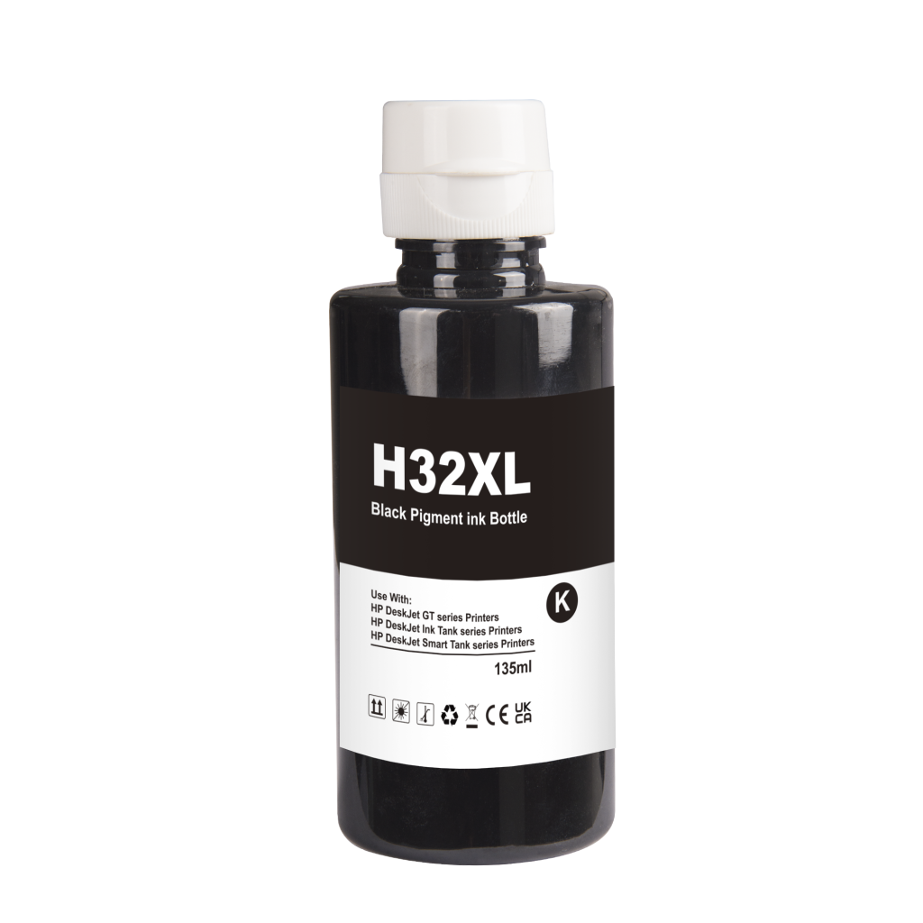 Înlocuitor compatibil pentru Compatibil cu HP 32XLBK / 135ml Cerneală Negru (Cerneală de imprimare)